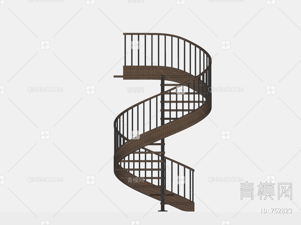 旋转楼梯SU模型下载【ID:752823】
