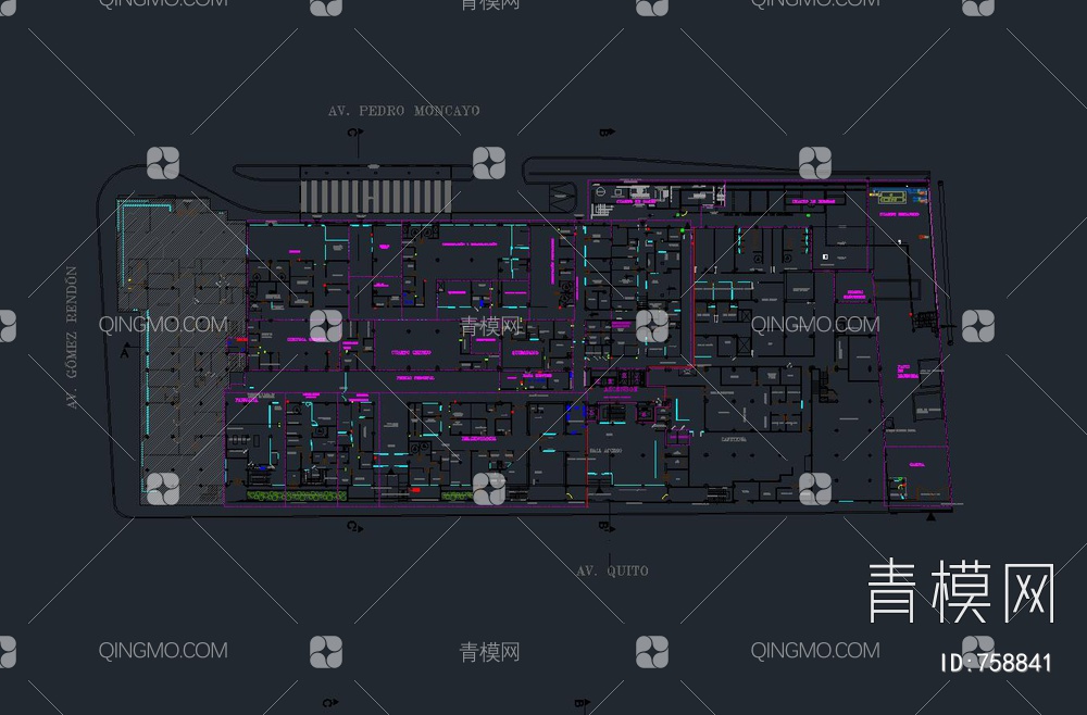 医院国际标准平面布局【ID:758841】