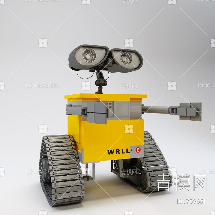 瓦力机器人坦克3D模型下载【ID:759651】