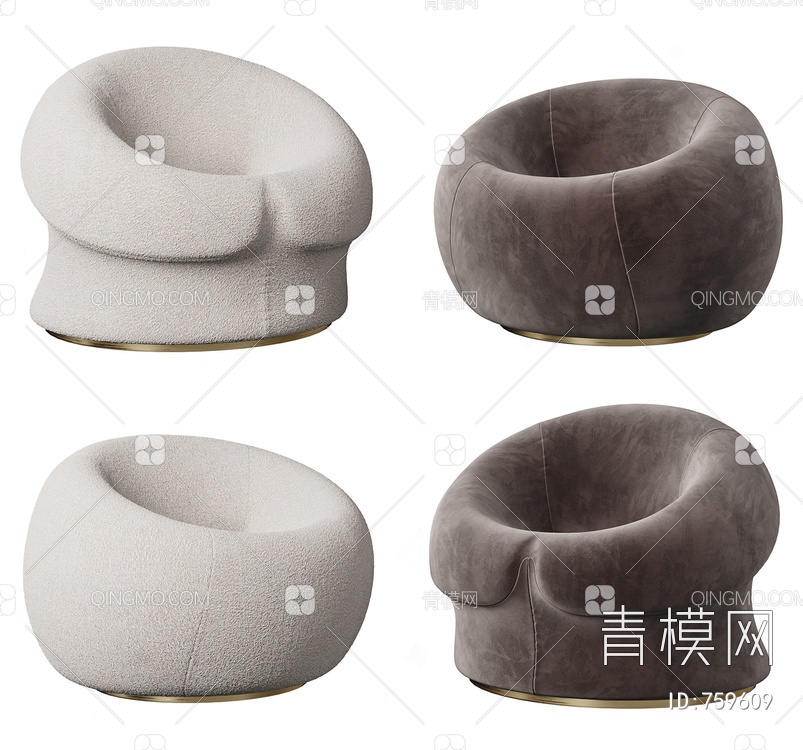 懒人沙发组合3D模型下载【ID:759609】