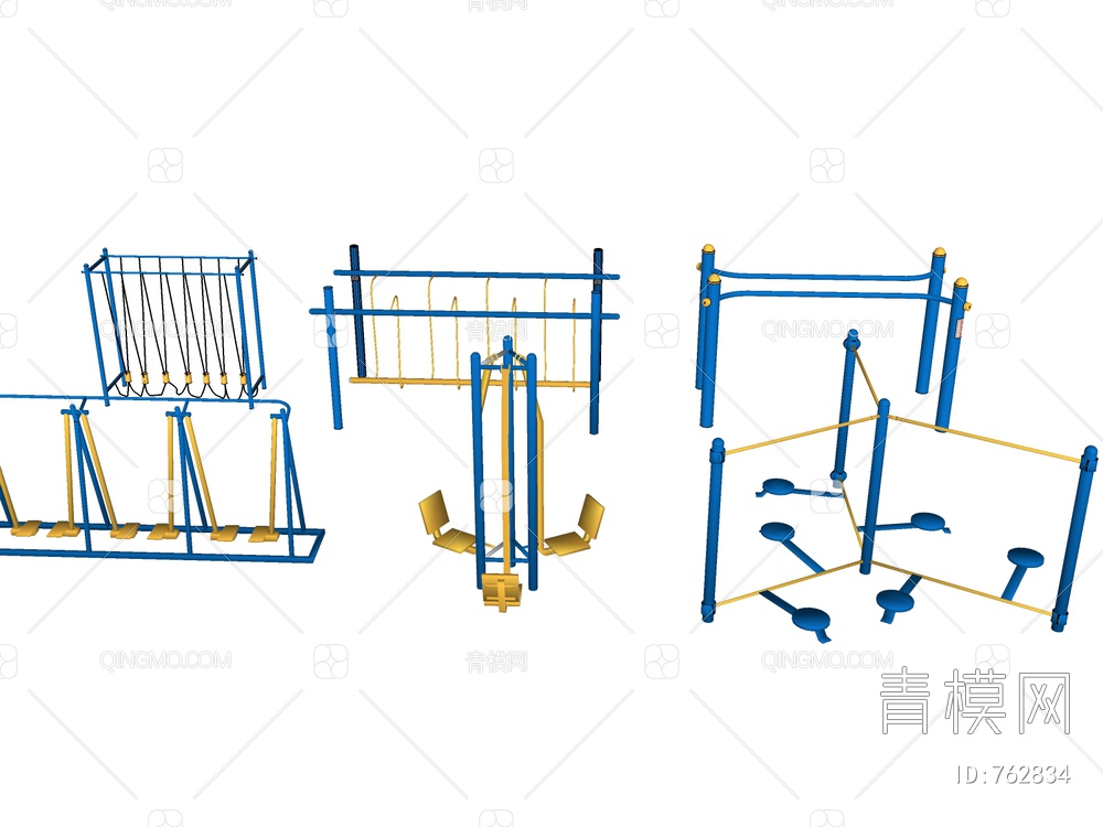 健身器材组合SU模型下载【ID:762834】
