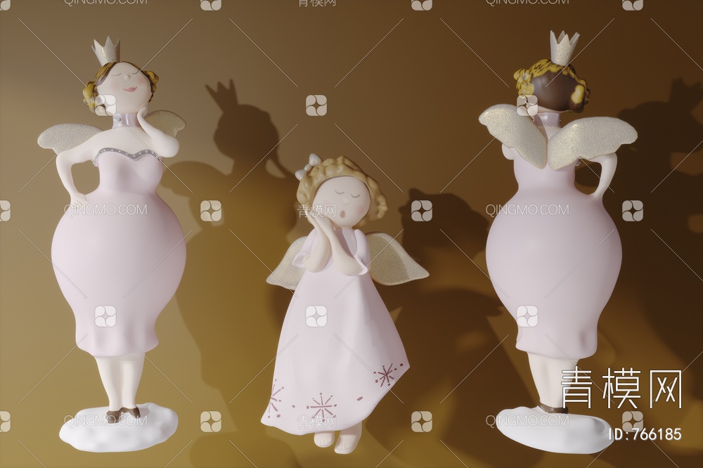 贵妇人 女人 雕塑 时尚3D模型下载【ID:766185】