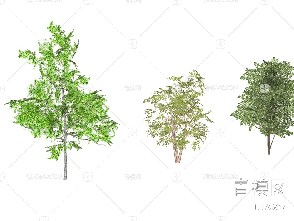 景观树  树SU模型下载【ID:766617】