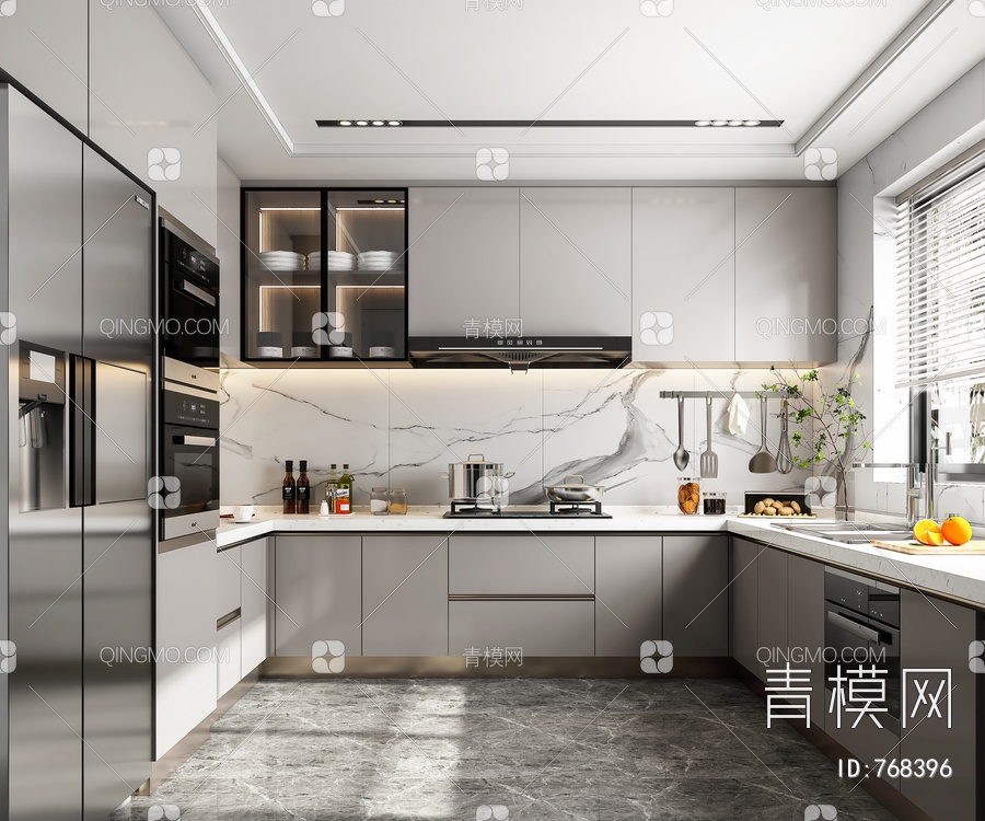 厨房，厨柜3D模型下载【ID:768396】