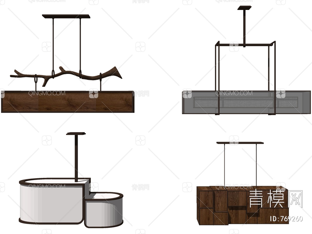 吊灯SU模型下载【ID:769260】