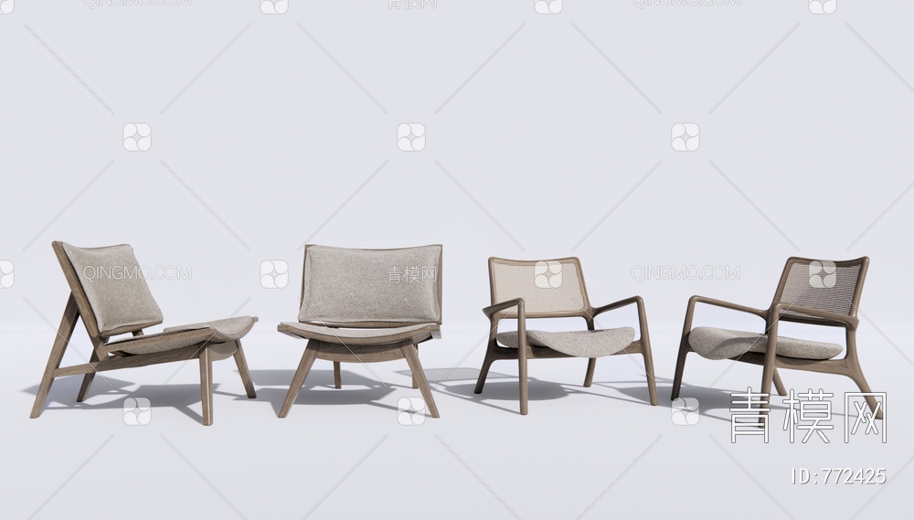 休闲椅 单人沙发SU模型下载【ID:772425】