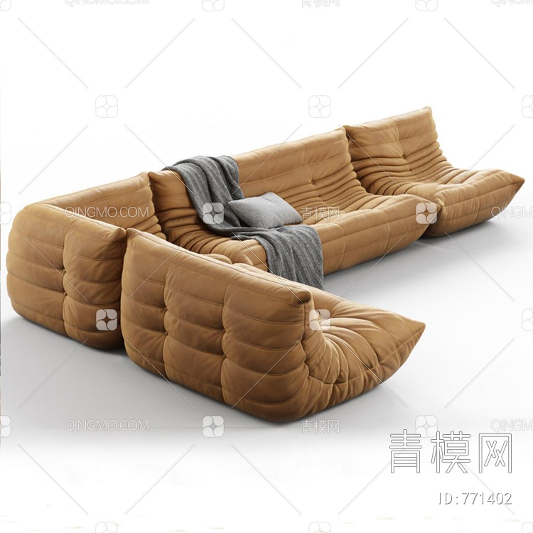 多人沙发3D模型下载【ID:771402】