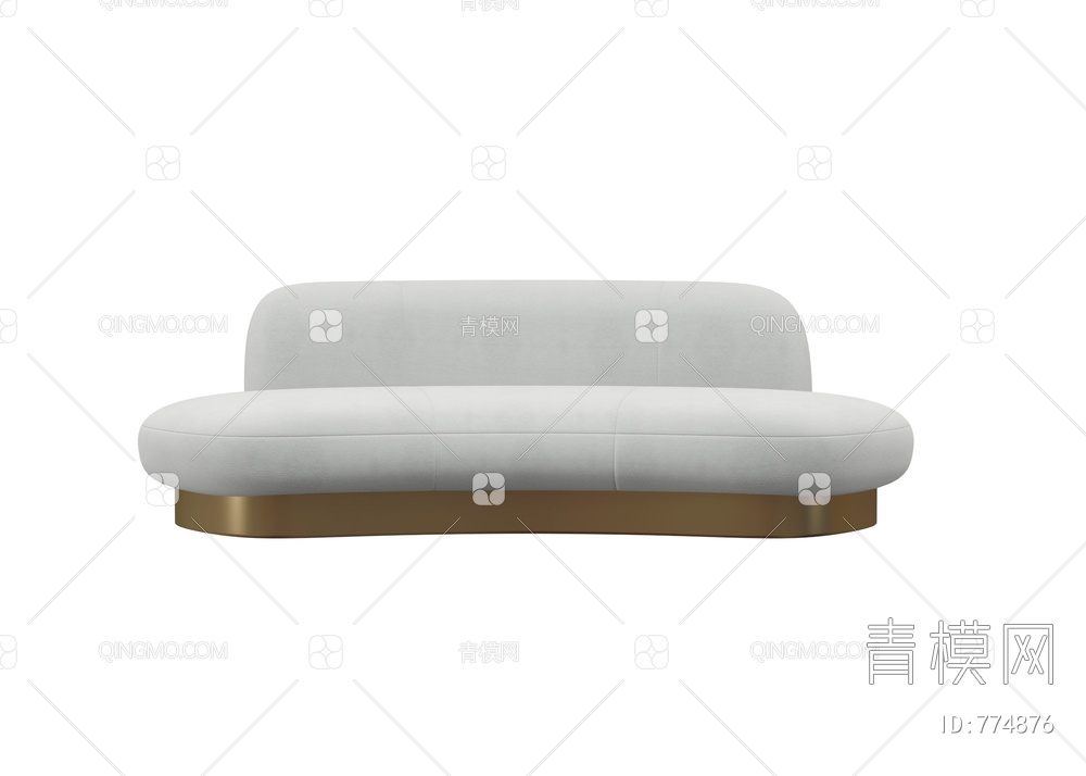 多人布艺异型沙发3D模型下载【ID:774876】