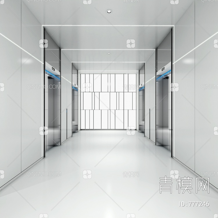 商场电梯间3D模型下载【ID:777246】