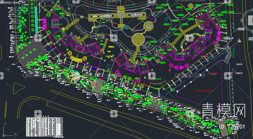 世纪村总图绿化设计【ID:775701】