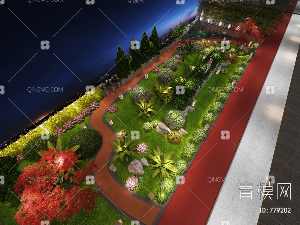 庭院景观3D模型下载【ID:779202】