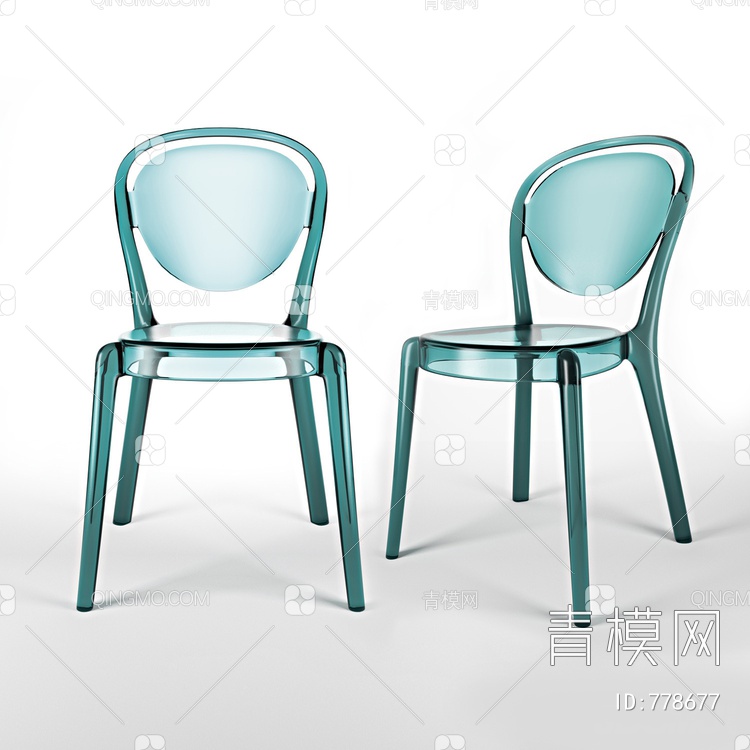 亚克力餐椅3D模型下载【ID:778677】