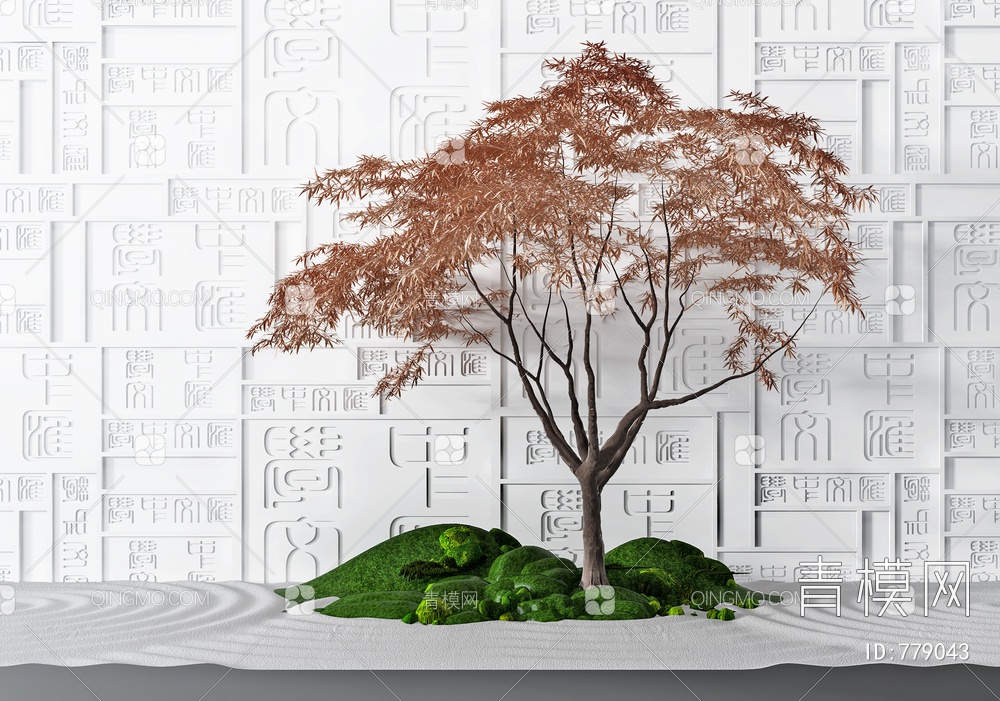造型树,玄关造景小品3D模型下载【ID:779043】