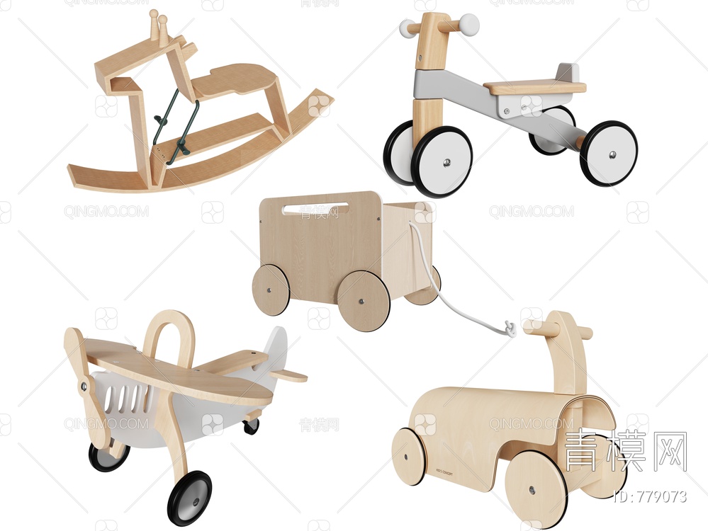 儿童玩具车3D模型下载【ID:779073】