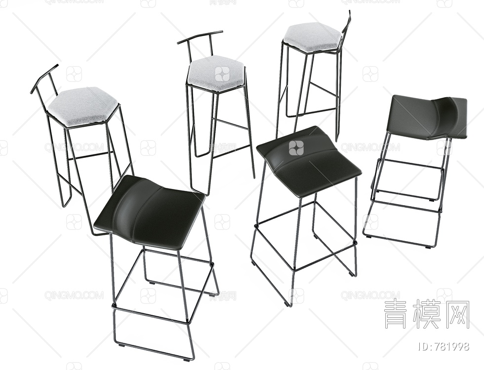 高吧椅,高脚椅,椅3D模型下载【ID:781998】