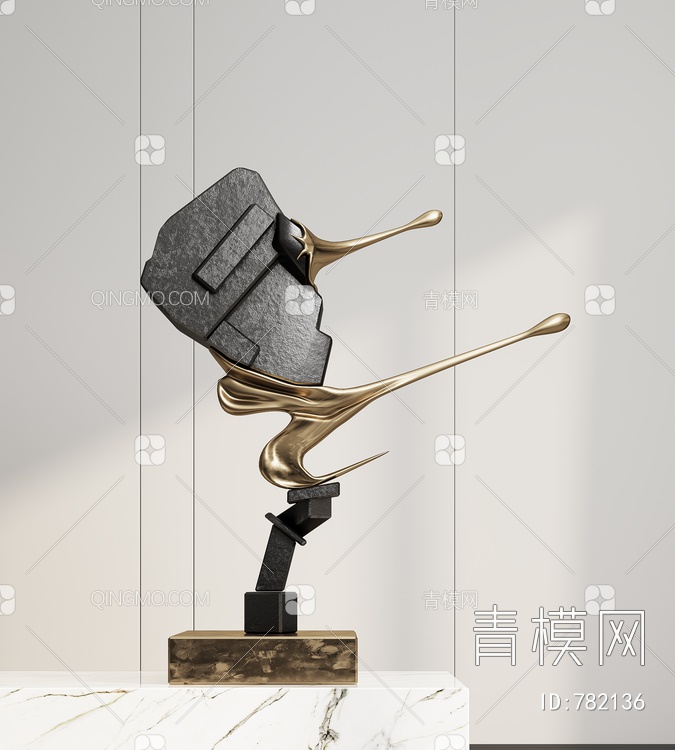 抽象雕塑金属雕塑3D模型下载【ID:782136】