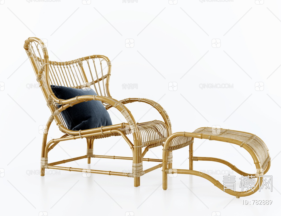 丹麦sika 躺椅,3D模型下载【ID:782889】