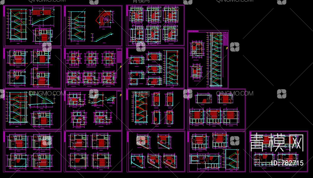 建筑楼梯详图【ID:782715】