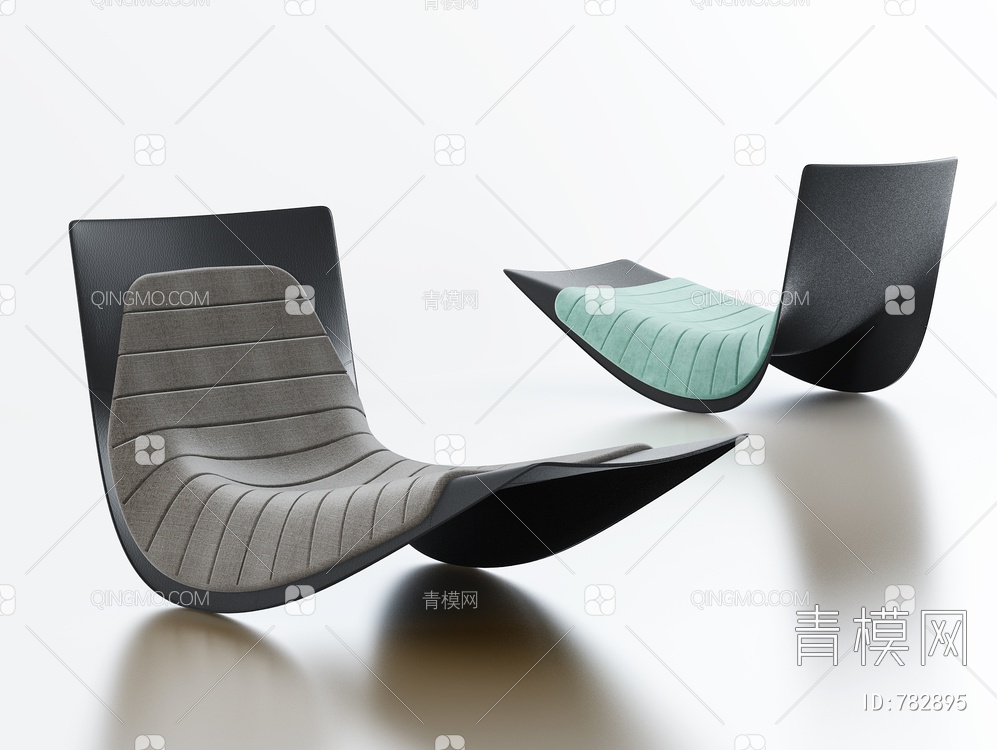 户外休闲躺椅 摇椅3D模型下载【ID:782895】