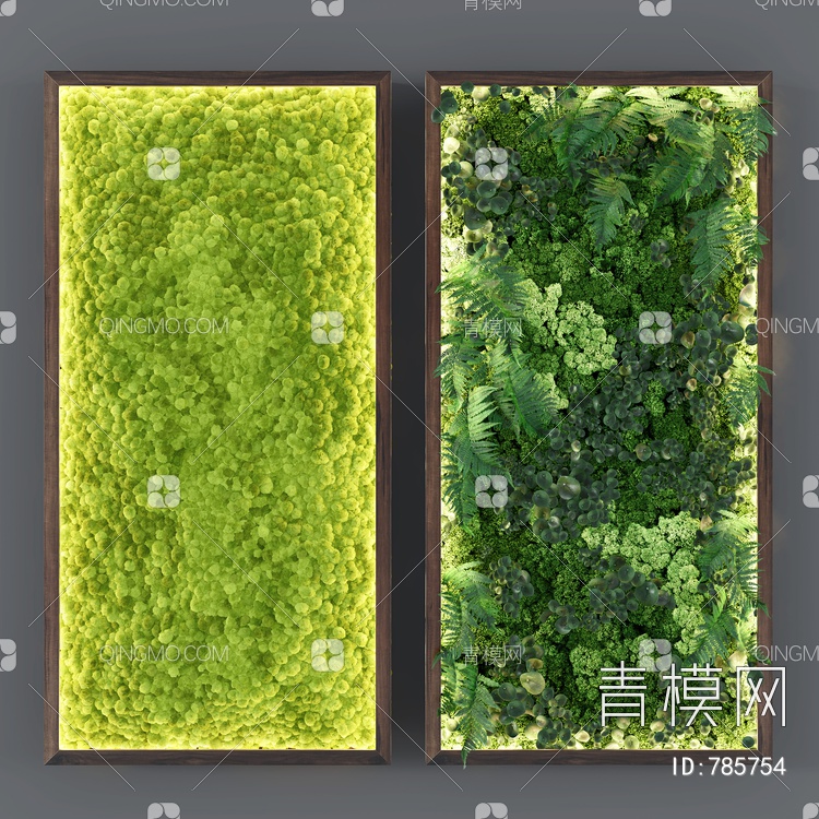 植物墙,3D模型下载【ID:785754】