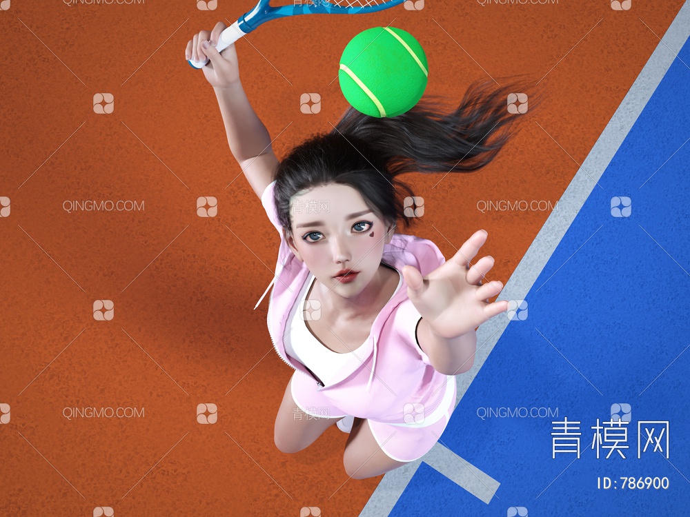网球人物3D模型下载【ID:786900】