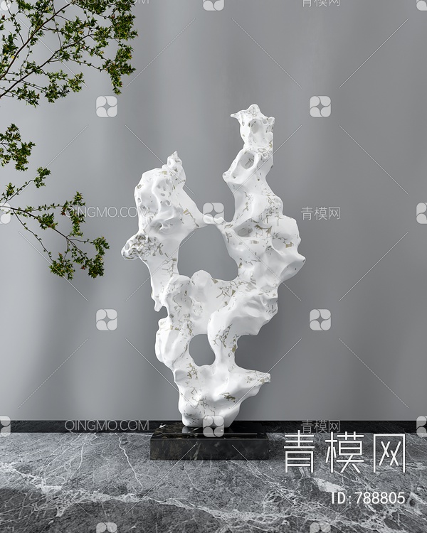 太湖石雕塑摆件3D模型下载【ID:788805】