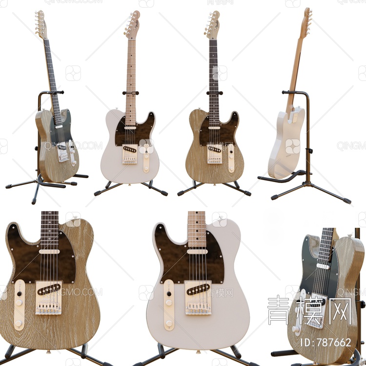 乐器吉他3D模型下载【ID:787662】