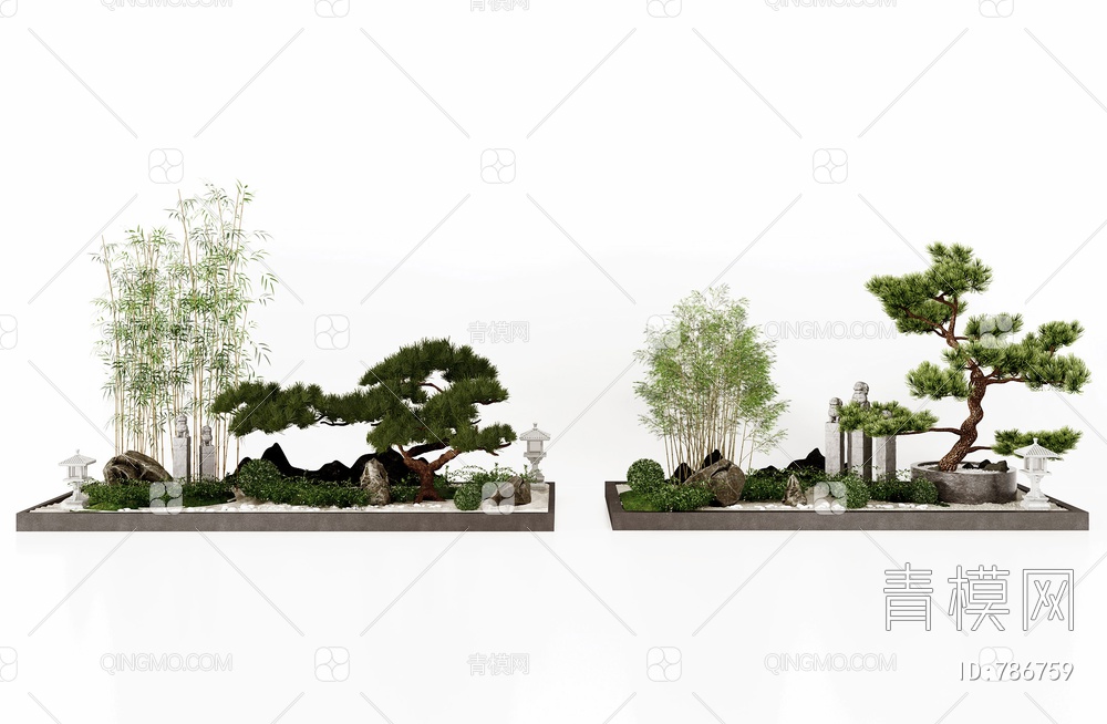 庭院景观小品3D模型下载【ID:786759】