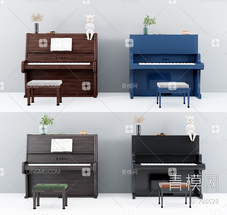 钢琴,乐器,钢琴3D模型下载【ID:786528】