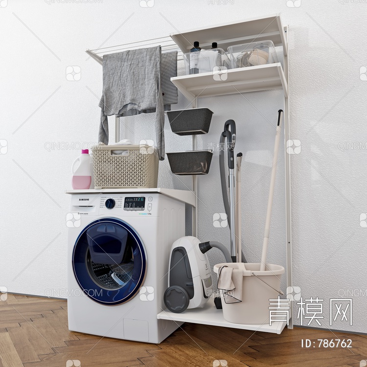 阳台洗衣机3D模型下载【ID:786762】