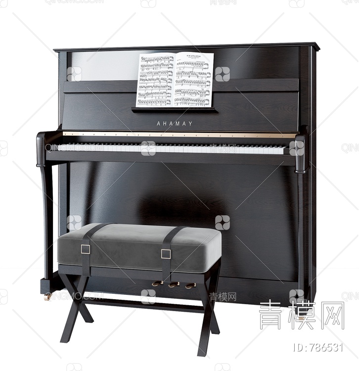 钢琴,乐器,钢琴3D模型下载【ID:786531】