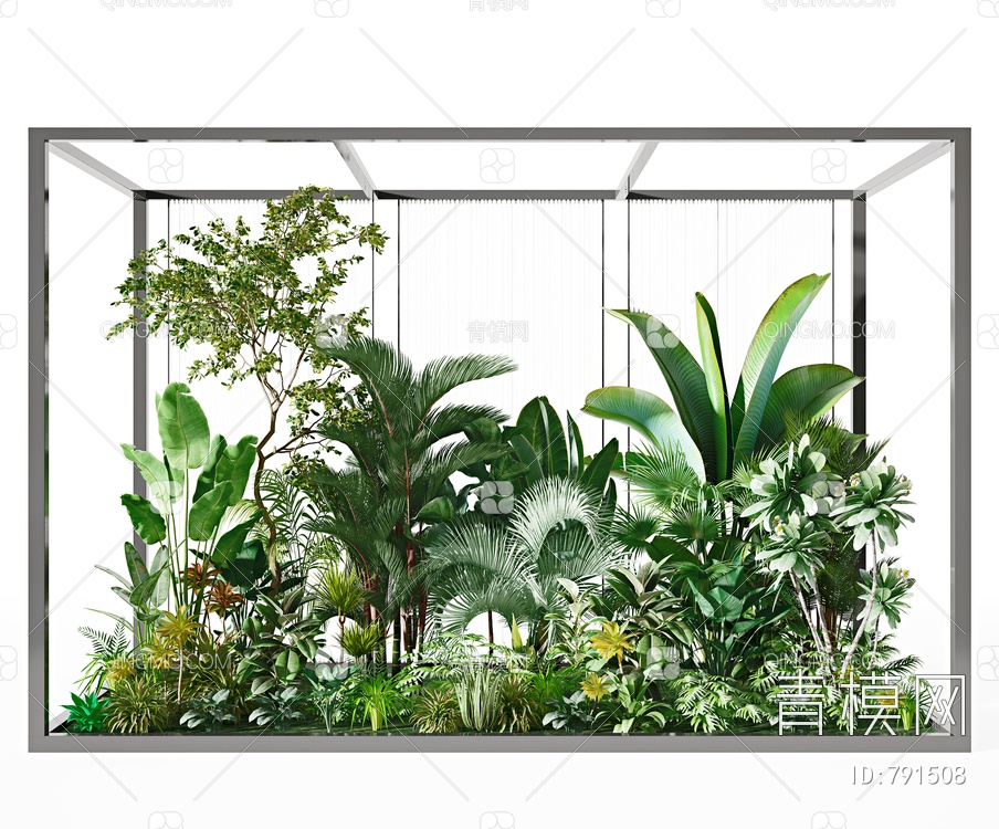 绿植植物墙3D模型下载【ID:791508】