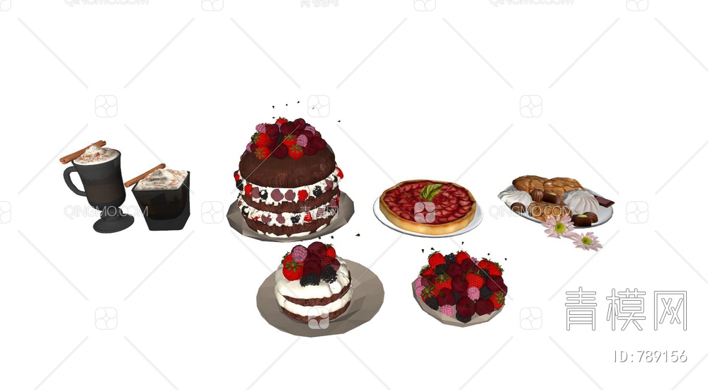 蛋糕甜品SU模型下载【ID:789156】