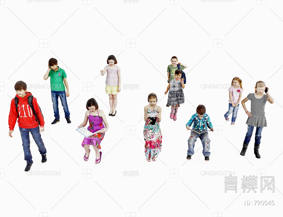 学生儿童人物3D模型下载【ID:790545】