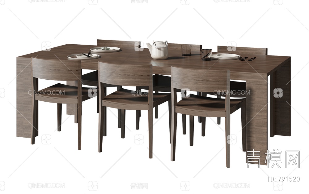 餐桌椅3D模型下载【ID:791520】