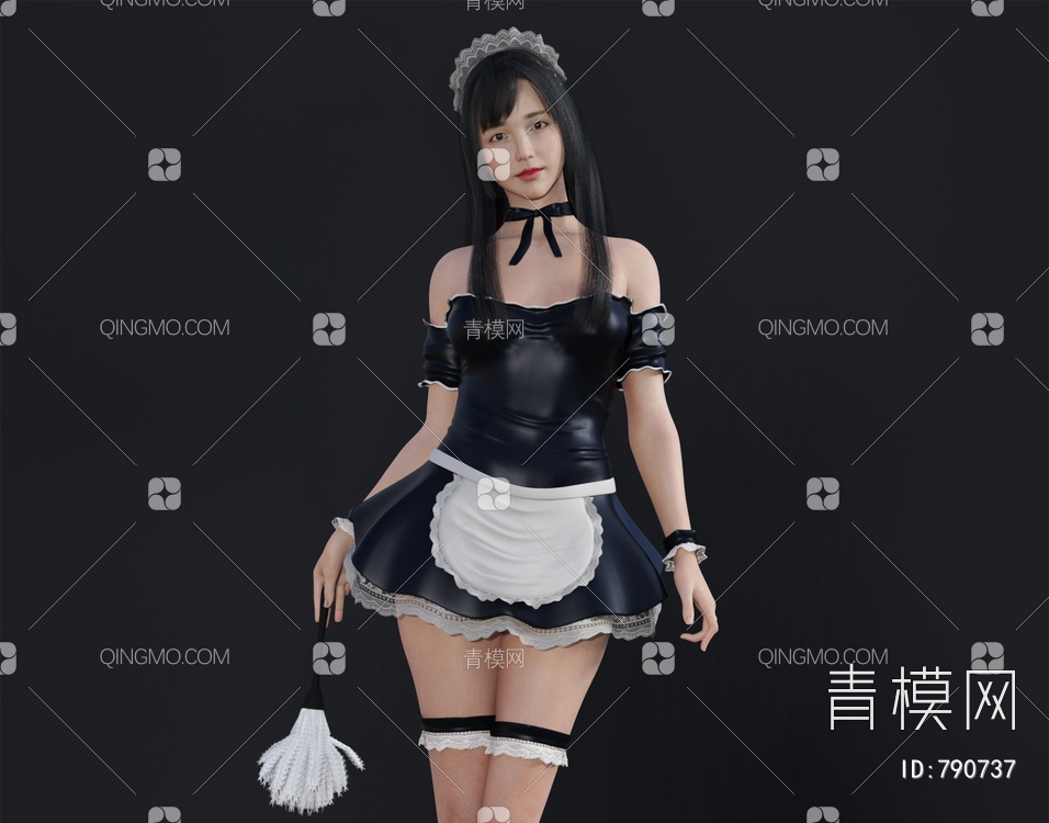 女仆人物3D模型下载【ID:790737】