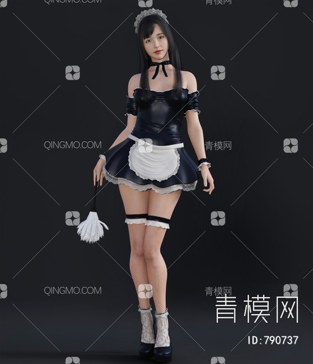 女仆人物3D模型下载【ID:790737】