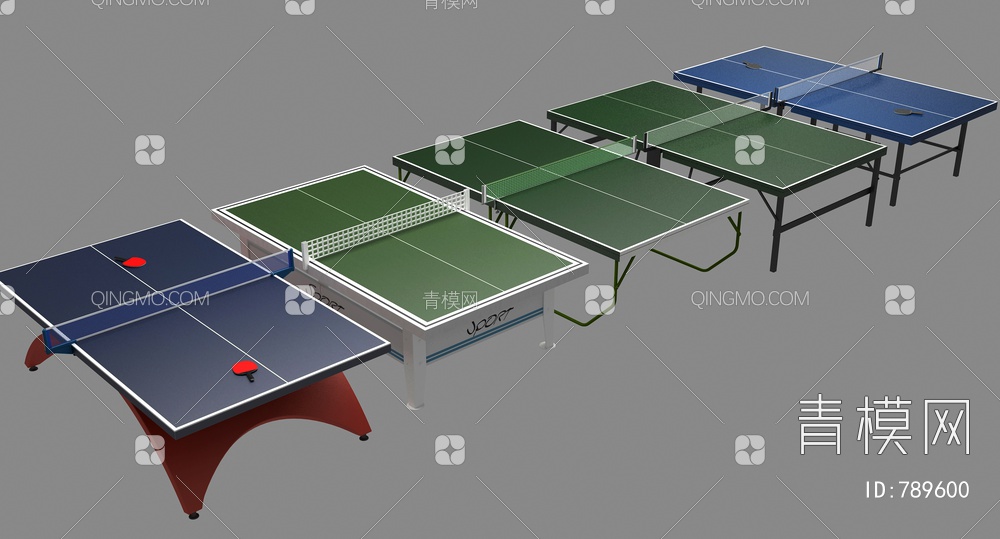 乒乓球桌组合3D模型下载【ID:789600】