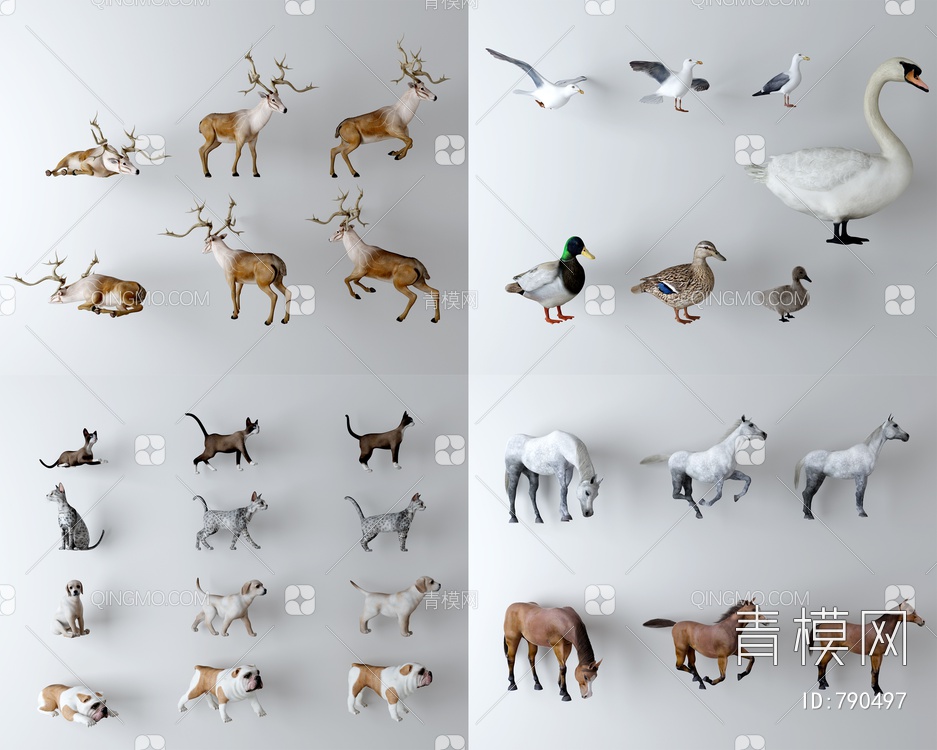 动物,宠物狗,宠3D模型下载【ID:790497】