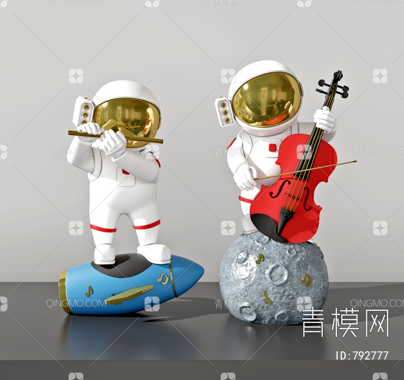 宇航员摆件3D模型下载【ID:792777】