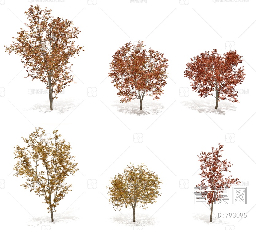 秋季景观树3D模型下载【ID:793095】