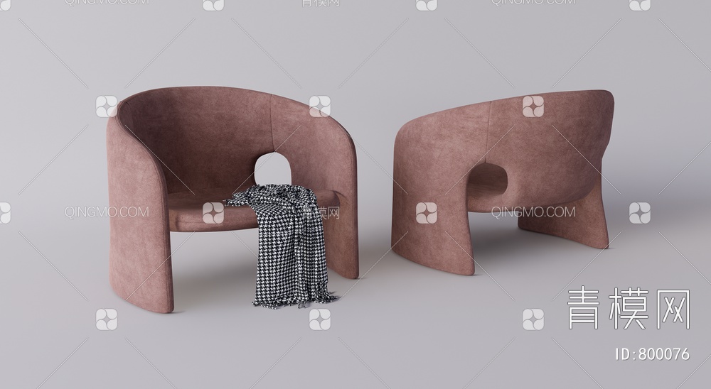 单人沙发椅SU模型下载【ID:800076】