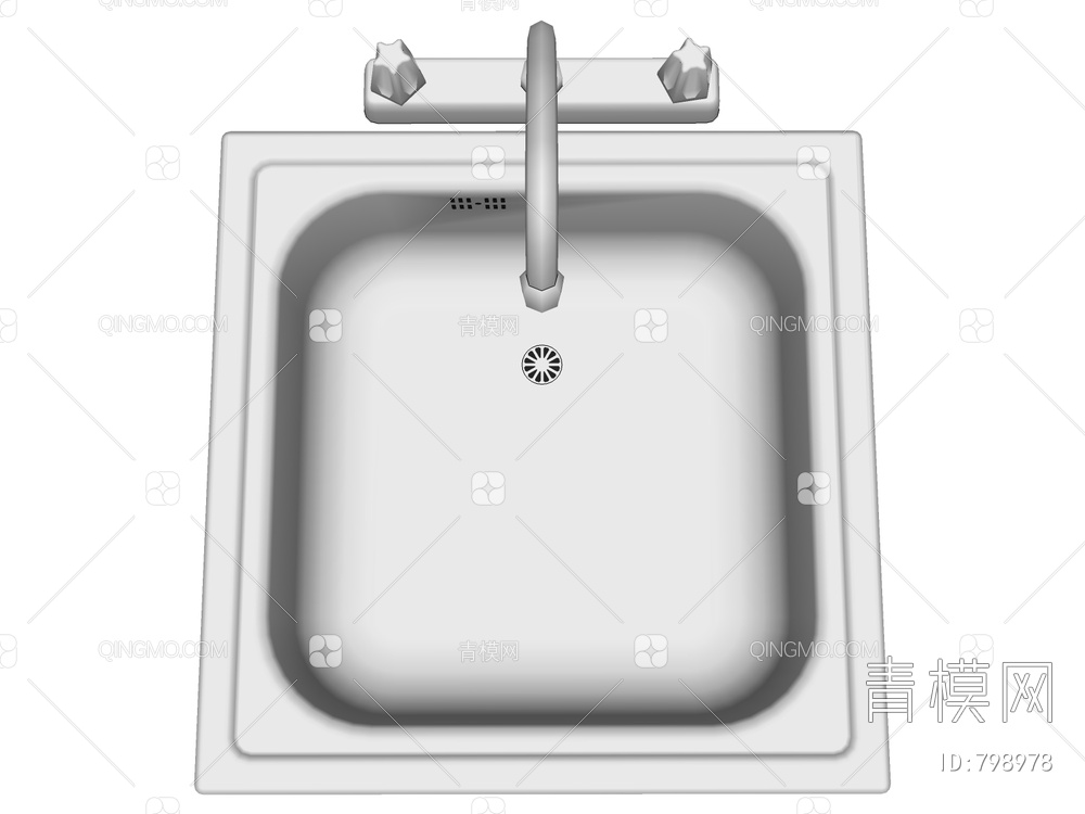 水槽 洗手槽 厨房水槽SU模型下载【ID:798978】