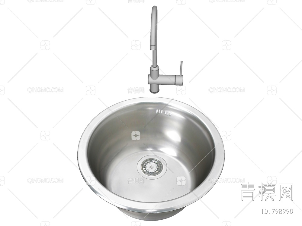 水槽 洗手槽 厨房水槽SU模型下载【ID:798990】