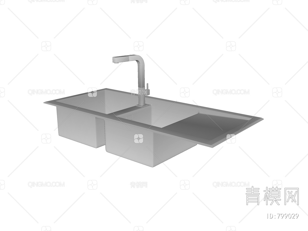 水槽 洗手槽 厨房水槽SU模型下载【ID:799029】