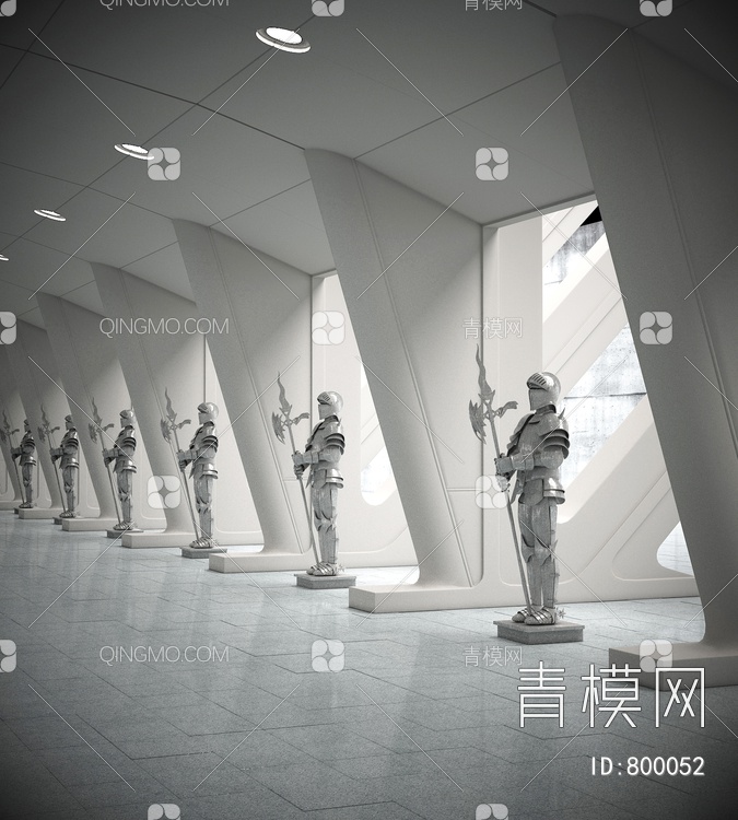 武士 盔甲3D模型下载【ID:800052】