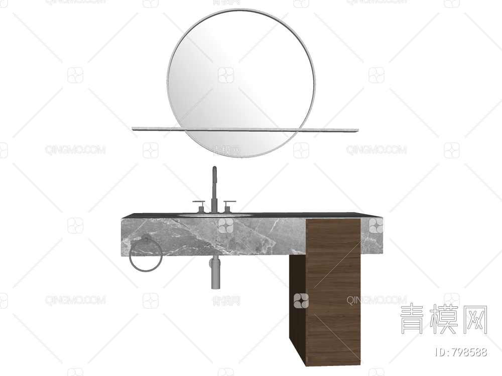 洗手台 卫浴柜SU模型下载【ID:798588】