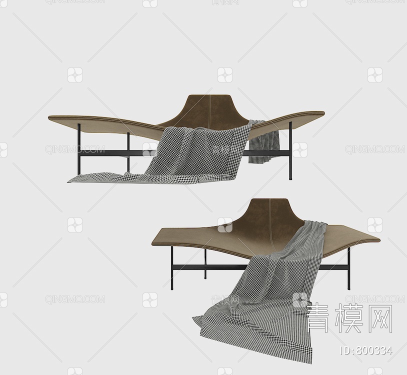 异形休闲椅   躺椅3D模型下载【ID:800334】