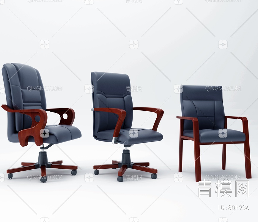 大班椅办公椅3D模型下载【ID:801936】