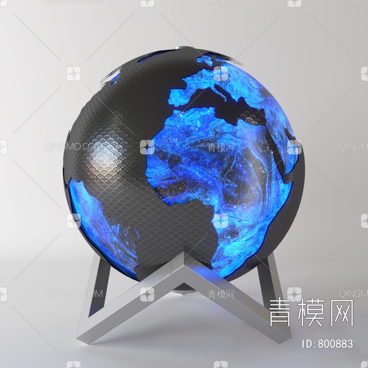 32地球仪台灯、地球仪3D模型下载【ID:800883】